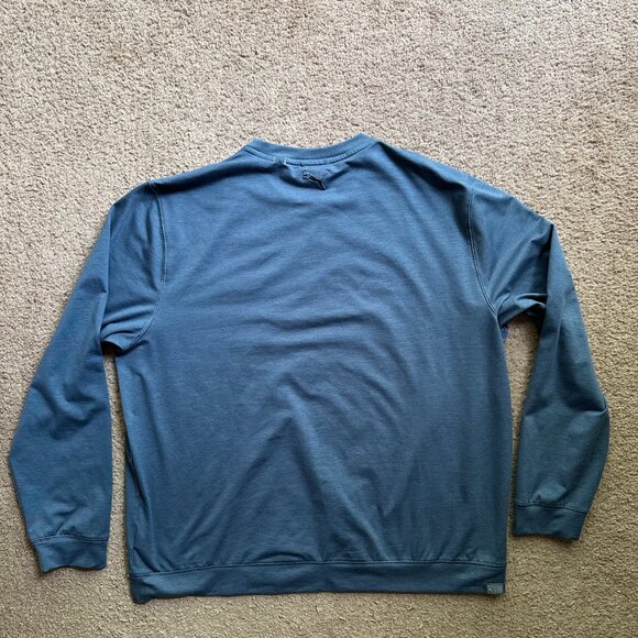 Puma Sweater Mens XL Crewneck Pullover Blue Long Sleeve - Picture 2 of 10